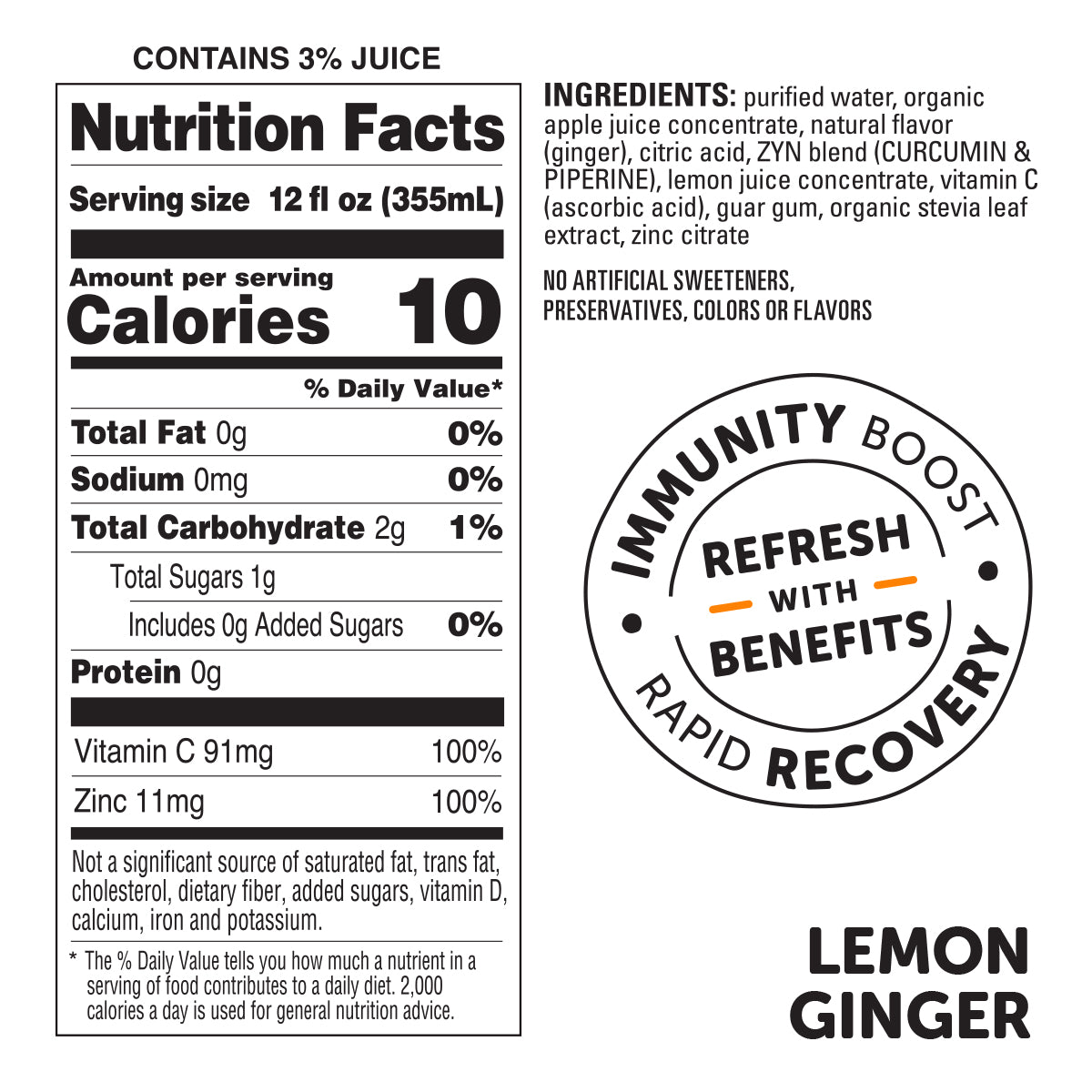 Lemon Ginger ZYN - 12 pack can - Wholesale