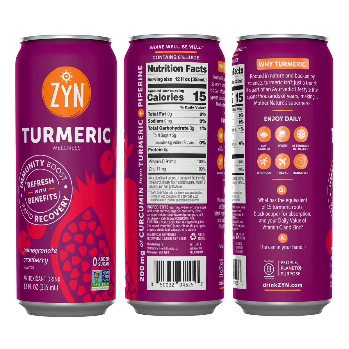 Pomegranate Cranberry ZYN Drink – 24 Pack - Subscription