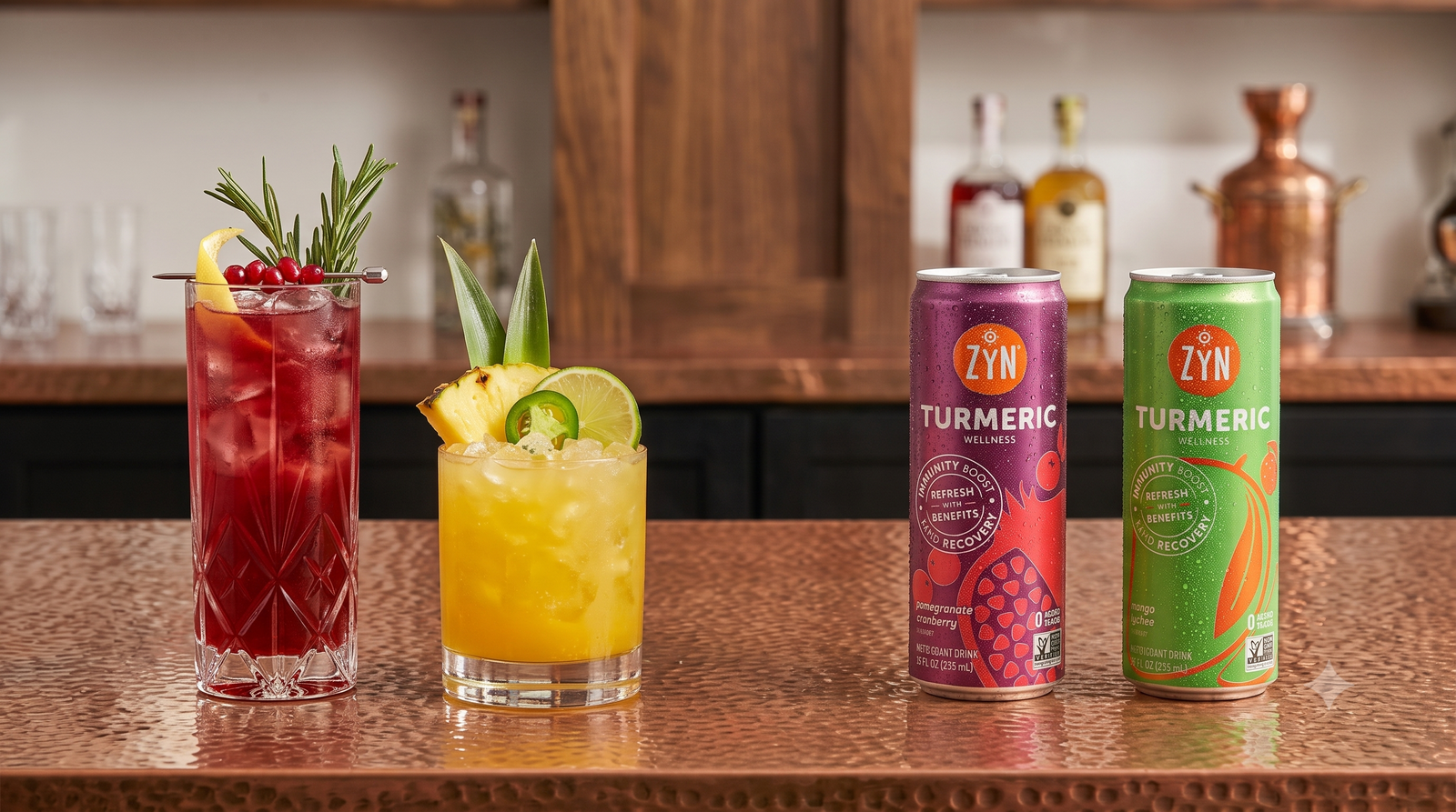 Two Signature Cocktails Crafted with Drink ZYN & Central Standard Distillery