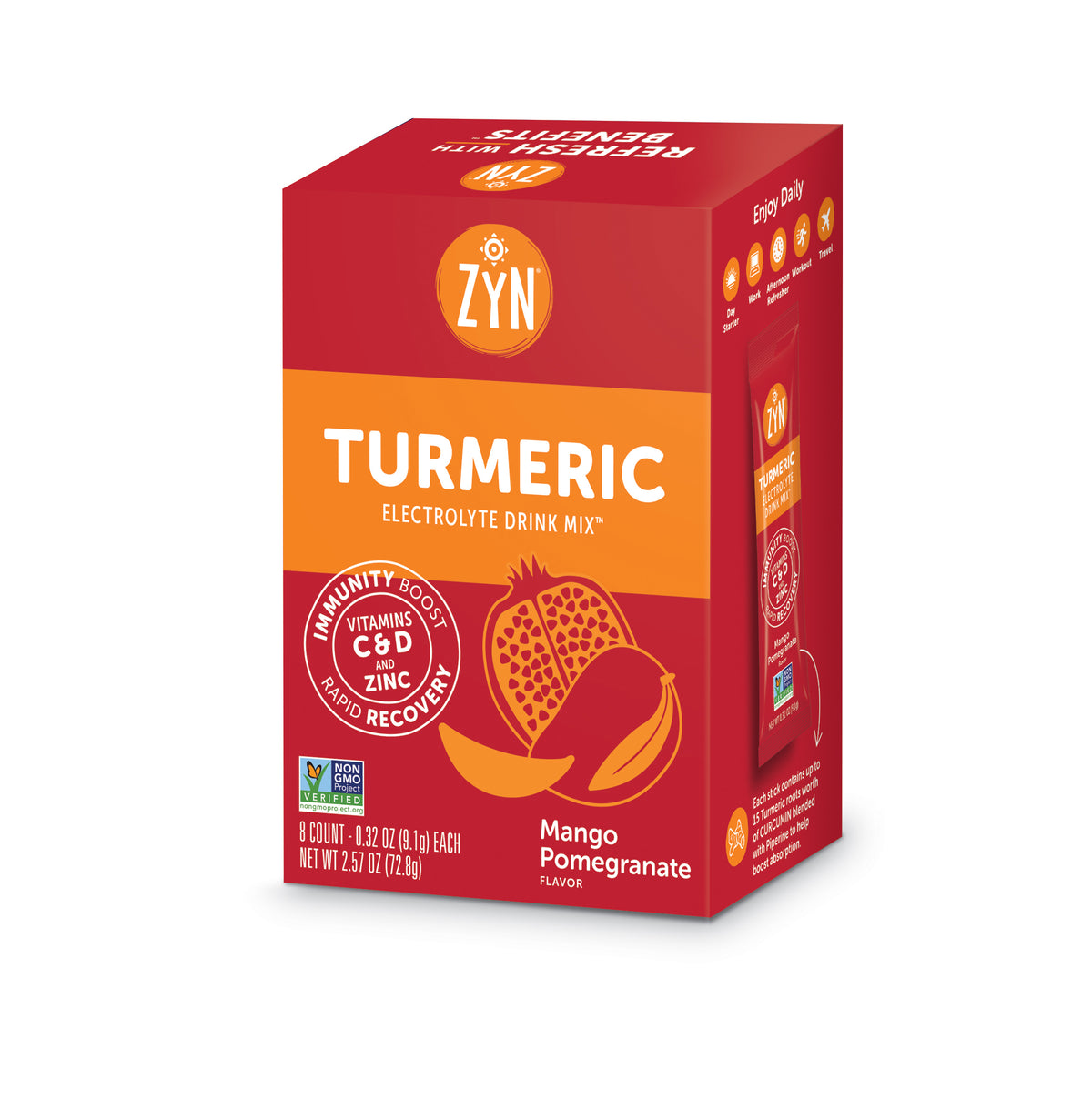 Mango Pomegranate Turmeric Electrolyte Drink Mix Cartons - Wholesale (Sleeve)