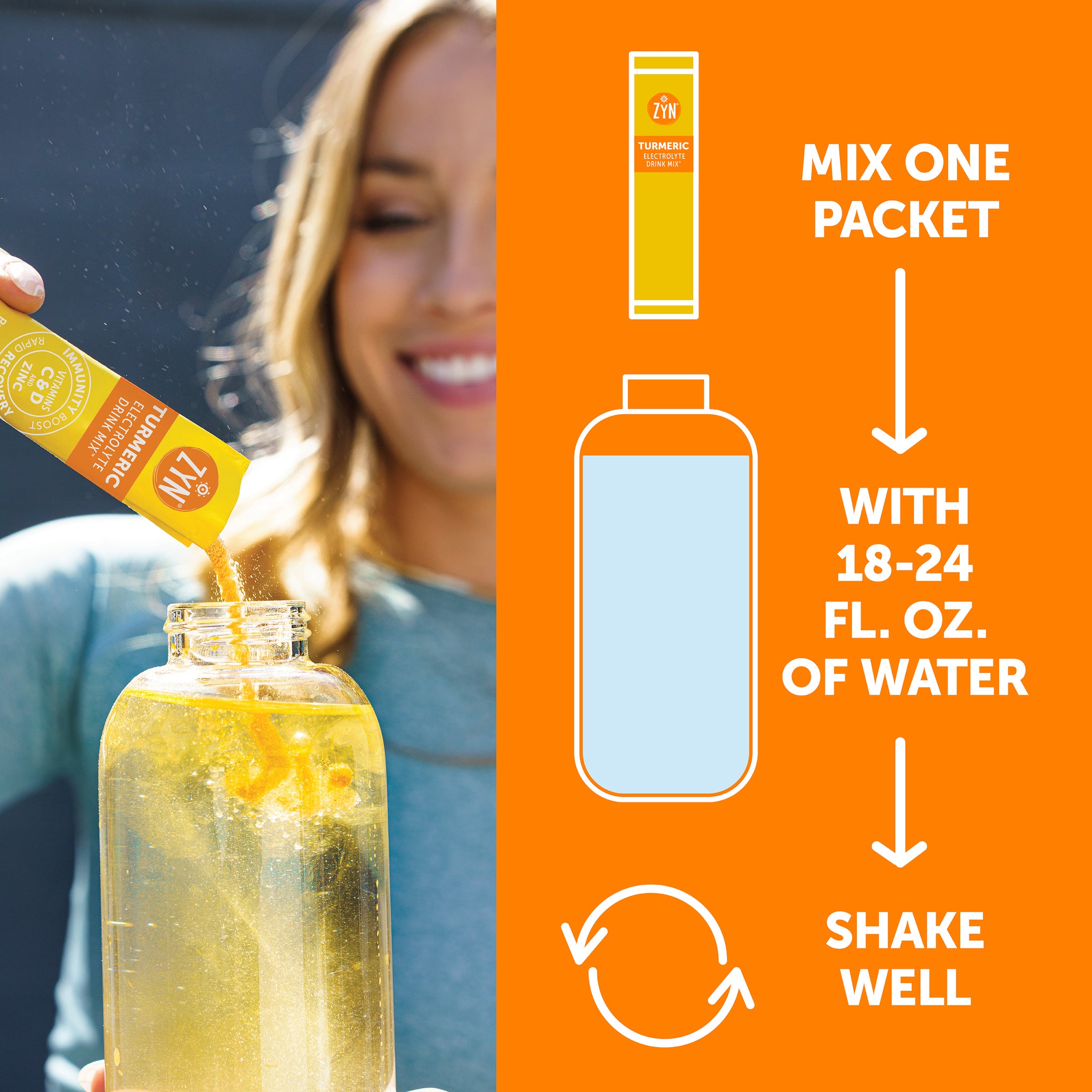 Passion Fruit Lemonade Turmeric Electrolyte Drink Mix - 36 count