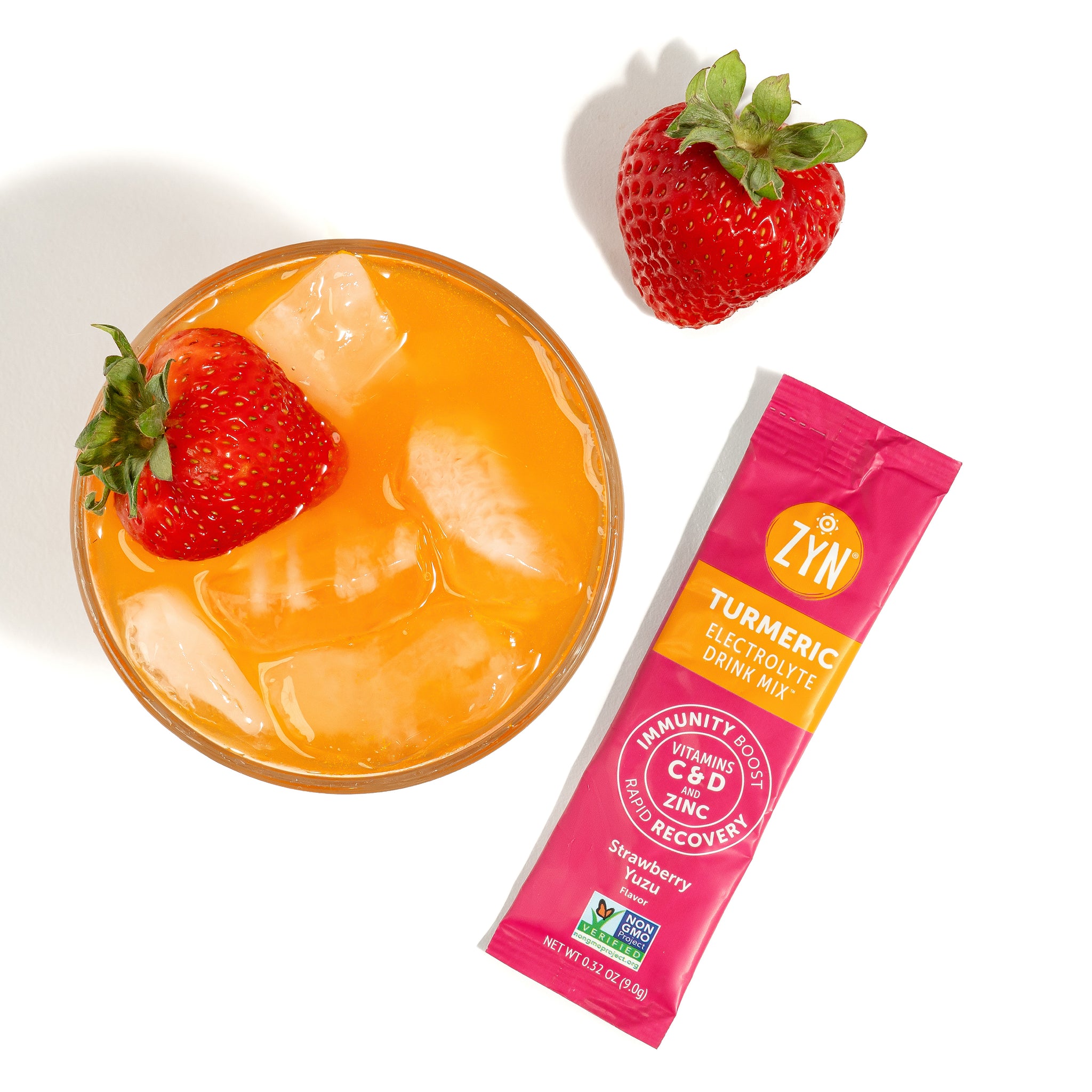 Strawberry Yuzu Turmeric Electrolyte Drink Mix - 36 count