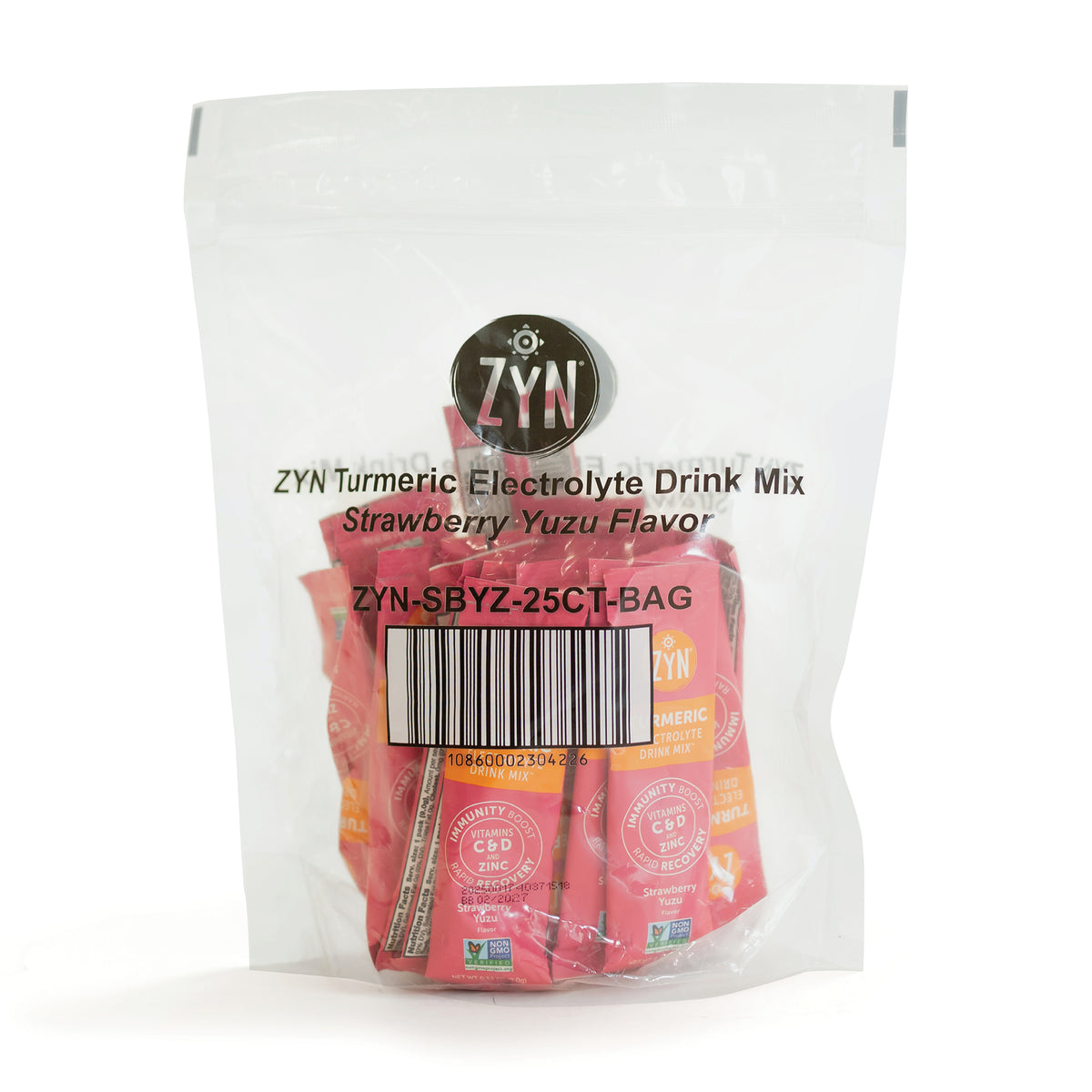 Strawberry Yuzu Turmeric Electrolyte Drink Mix - Wholesale (bag of 25 packets)