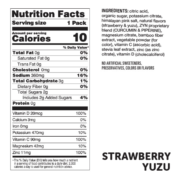 Turmeric Electrolyte Drink Mix  -                                                             Strawberry Yuzu